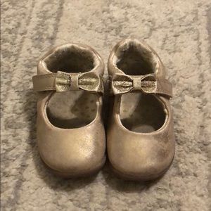 Baby Girl size 4 gold shoes